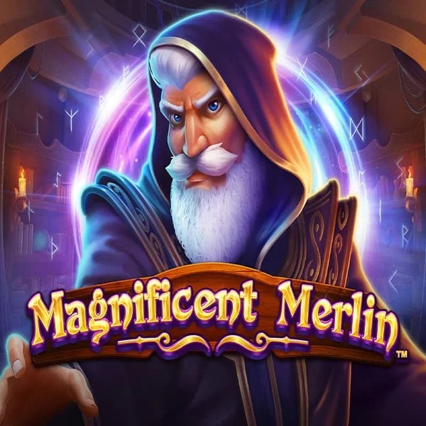Magnificent Merlin slot logo by Greentube at Roman Casino