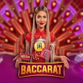 Official Live Casino logo: Mega Baccarat by Pragmatic Play at Roman Casino